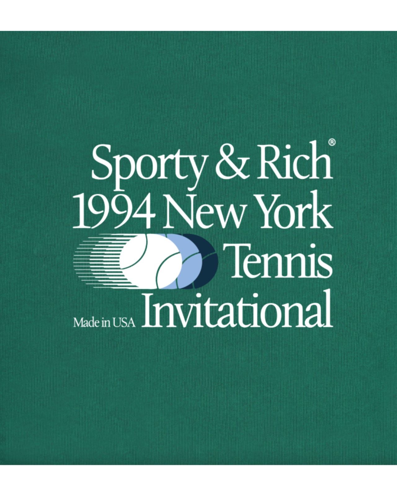 SPORTY&RICH Invitational T-Shirt(GREEN)