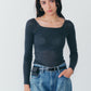 NICE NICE MOMENT OPEN SHOULDER RIB SHELL