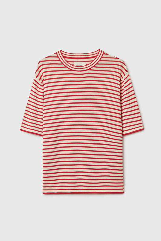 CORDERA ORGANIC COTTON OVERSIZED STRIPED T SHIRT