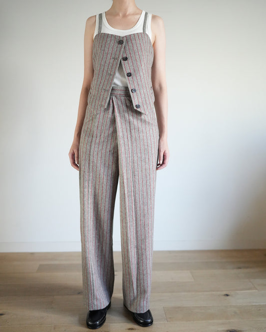 LITKOVSKA Pinstriped wool-blend vest