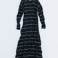 MEYAME TUCKED JACQUARD BORDER DRESS