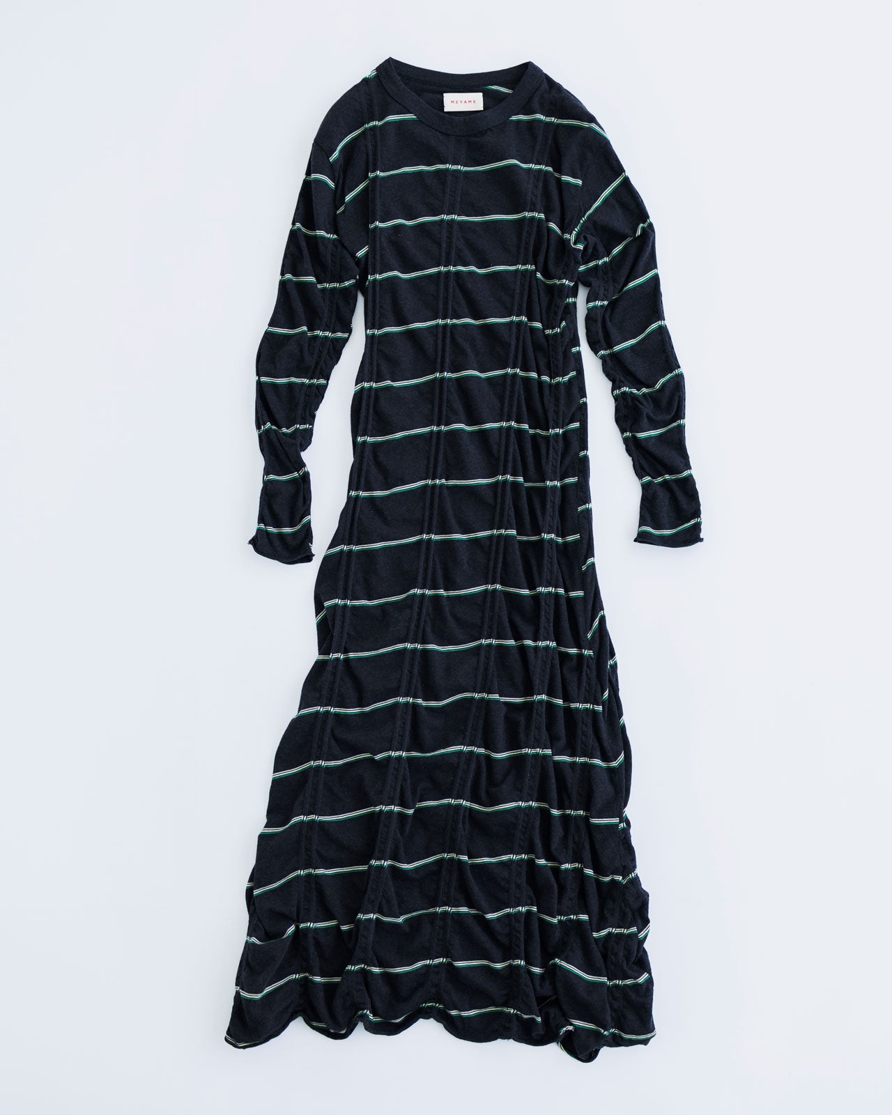 MEYAME TUCKED JACQUARD BORDER DRESS