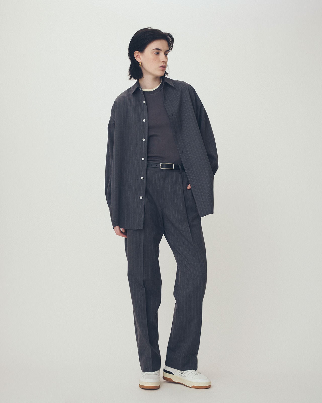 【10月上旬入荷予定】WASHABLE WOOL CHRYSLER PANTS（STRIPE)