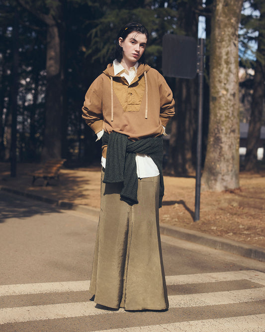 【8月上旬お届け】PIGMENT DYED SATIN SKIRT