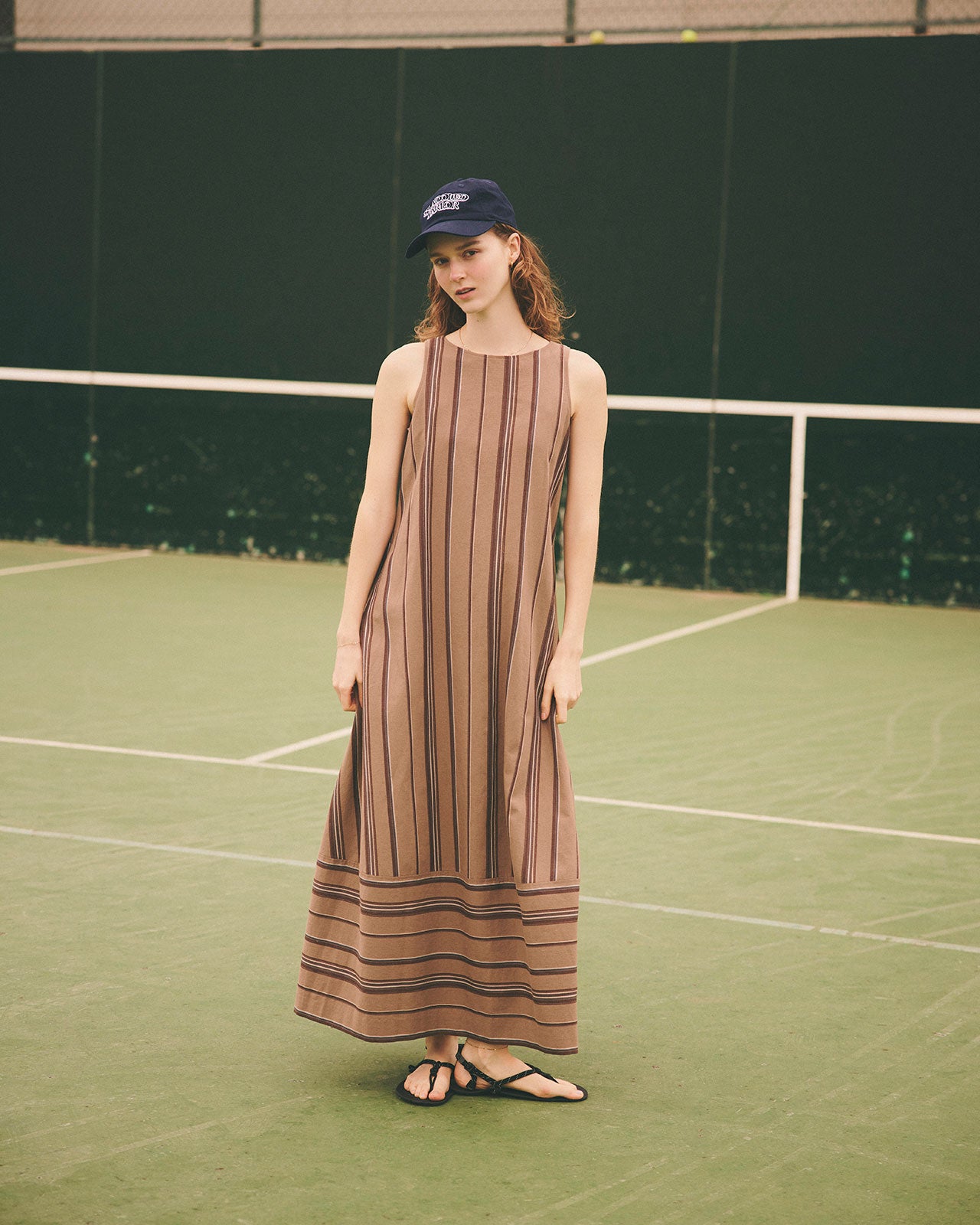 【6月上旬入荷予定】LINEN STRIPED DRESS