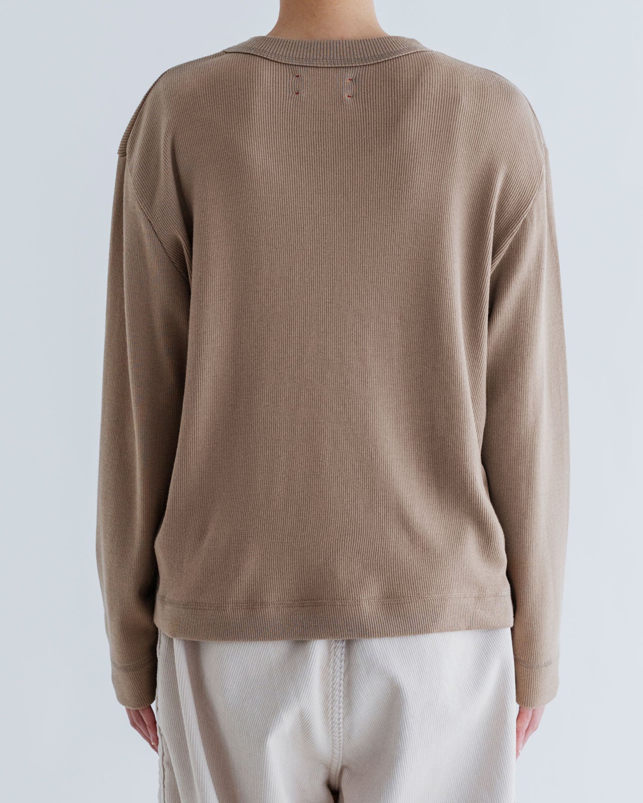 MEYAME WASHABLE WOOL RIB SHORT PULLOVER