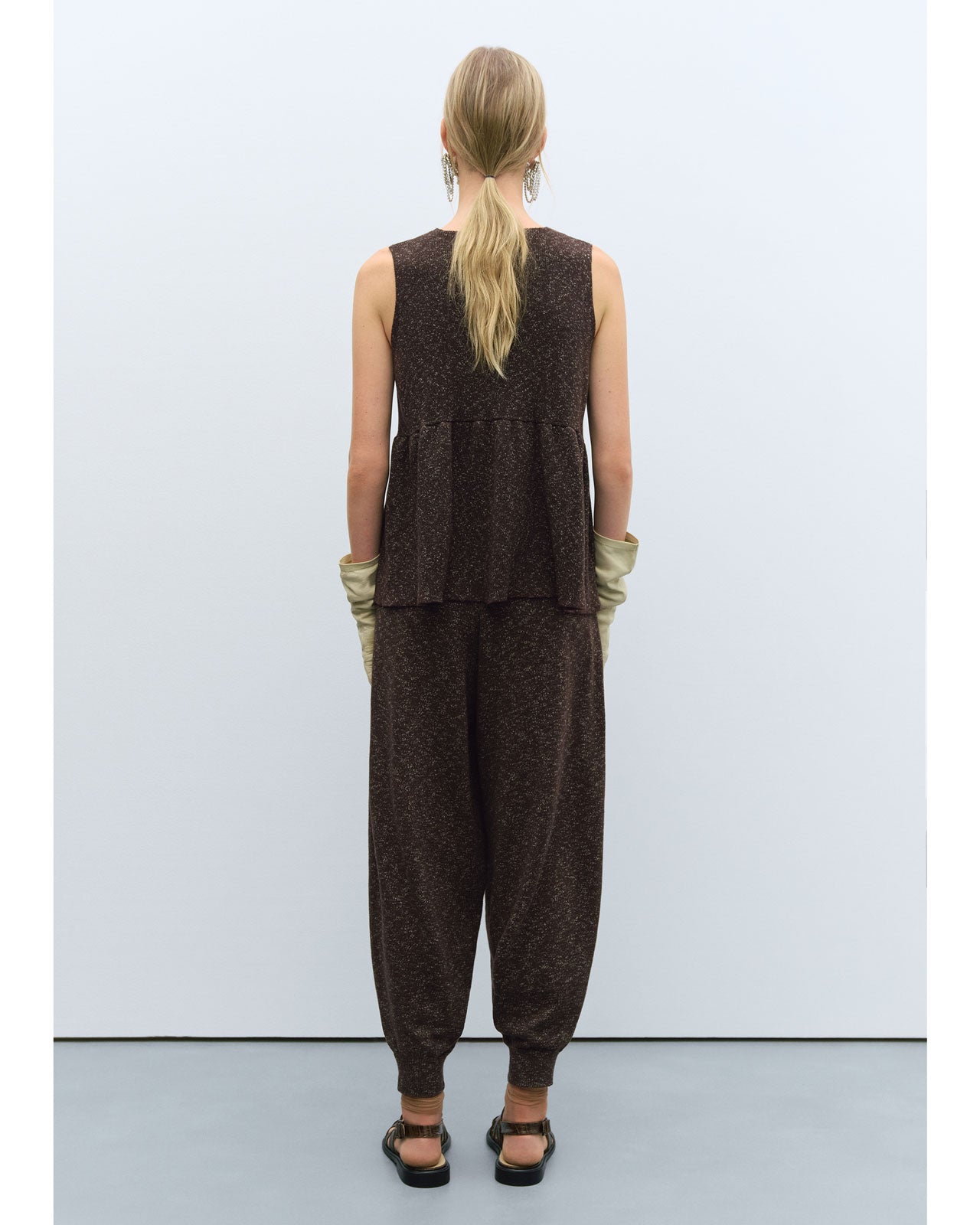 【EXCLUSIVE COLOR】CORDERA FLECKED COTTON PEPLUM TOP