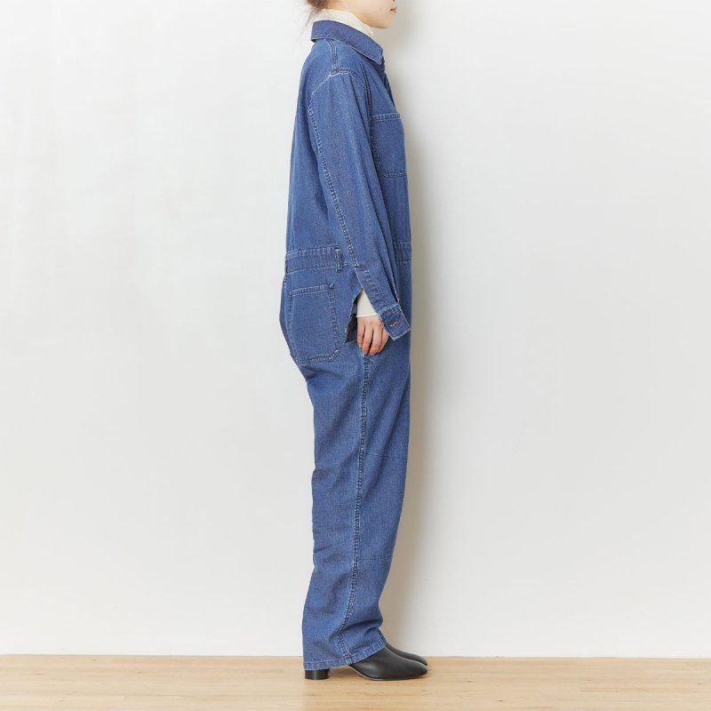 THE SHINZONE DENIM JUMP SUIT 34 NAVY デニム - オールインワン