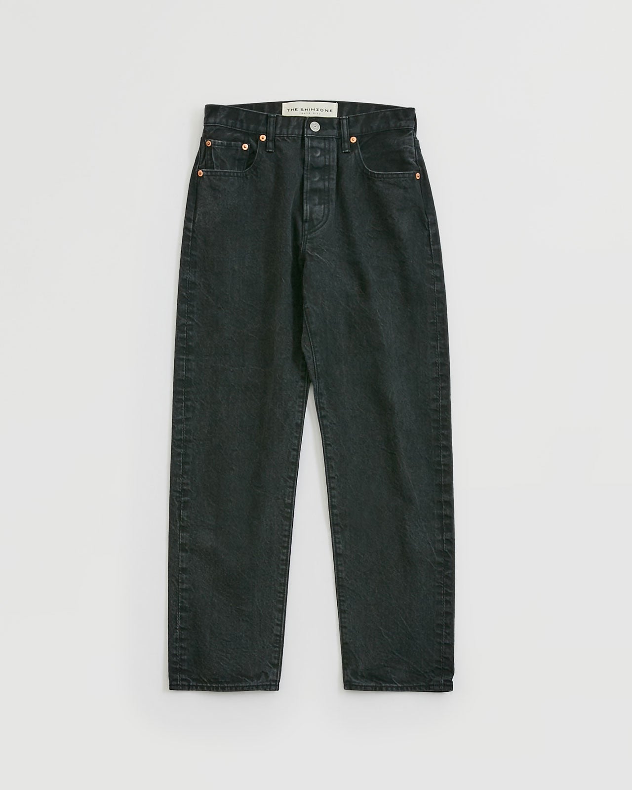 約70cmもも幅ザ シンゾーン THE SHINZONE 18SMSPA65 GENERAL JEANS ジェネラルジーンズ ボタンフライ デニムパンツ インディゴブルー系 T0