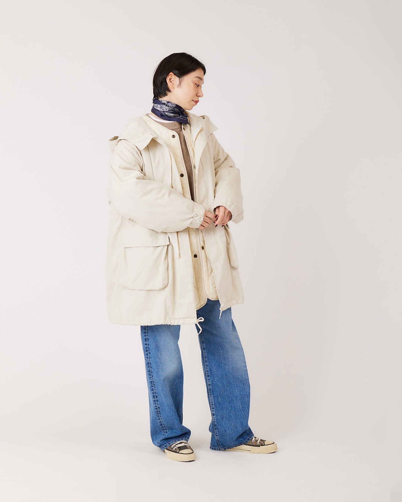 Shinzone（シンゾーン）】SHORT QUILTING COAT(WHITE)