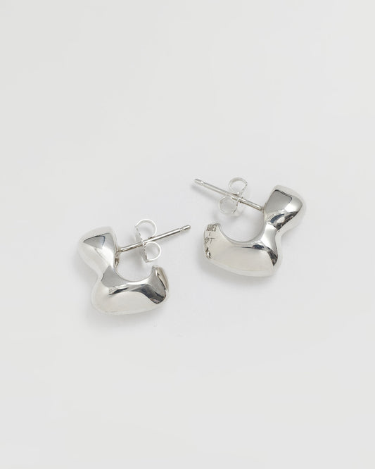 AGMES SMALL BUBBLE HOOPS(SILVER)