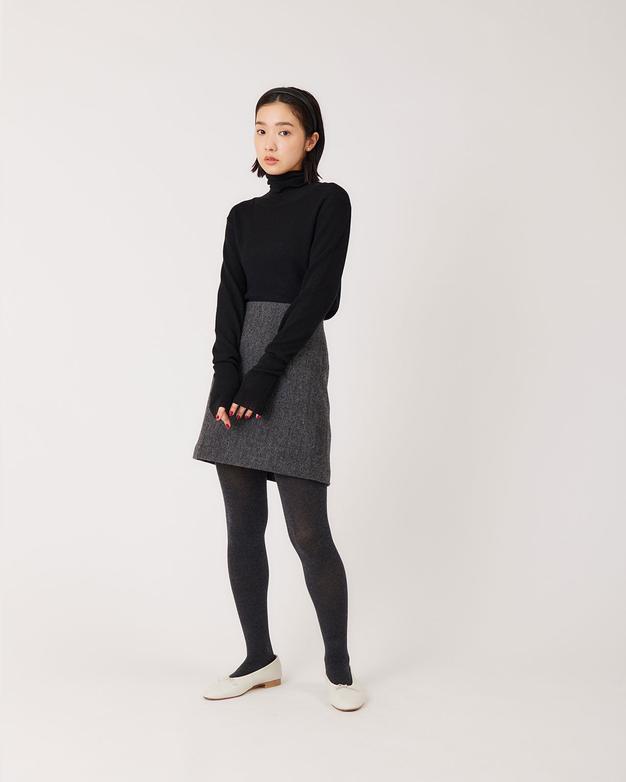 HERRINGBONE MINI SKIRT – Shinzone