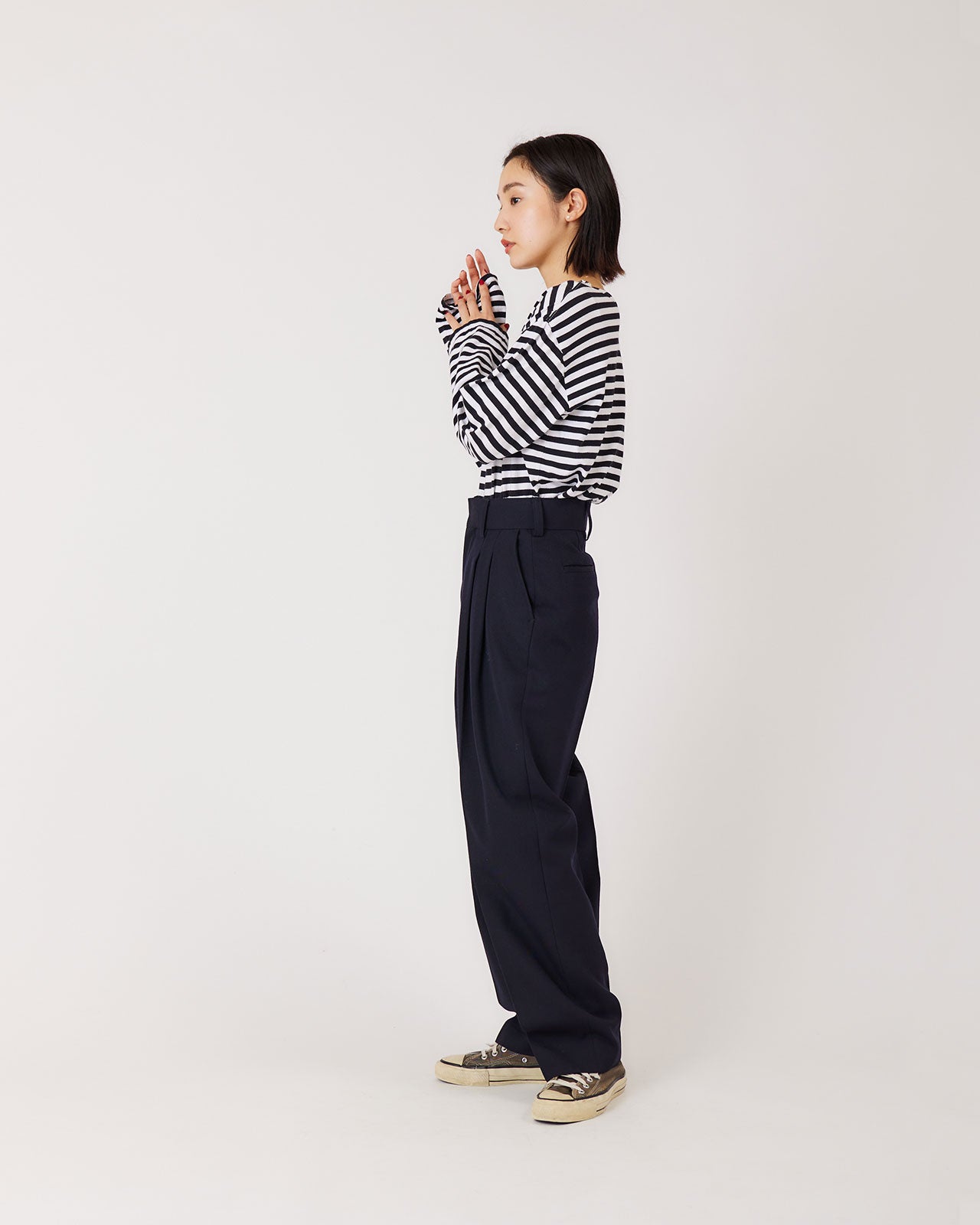 お得送料無料 Shinzone - THE SHINZONE WOOL TOMBOY PANTS 34 ブラック