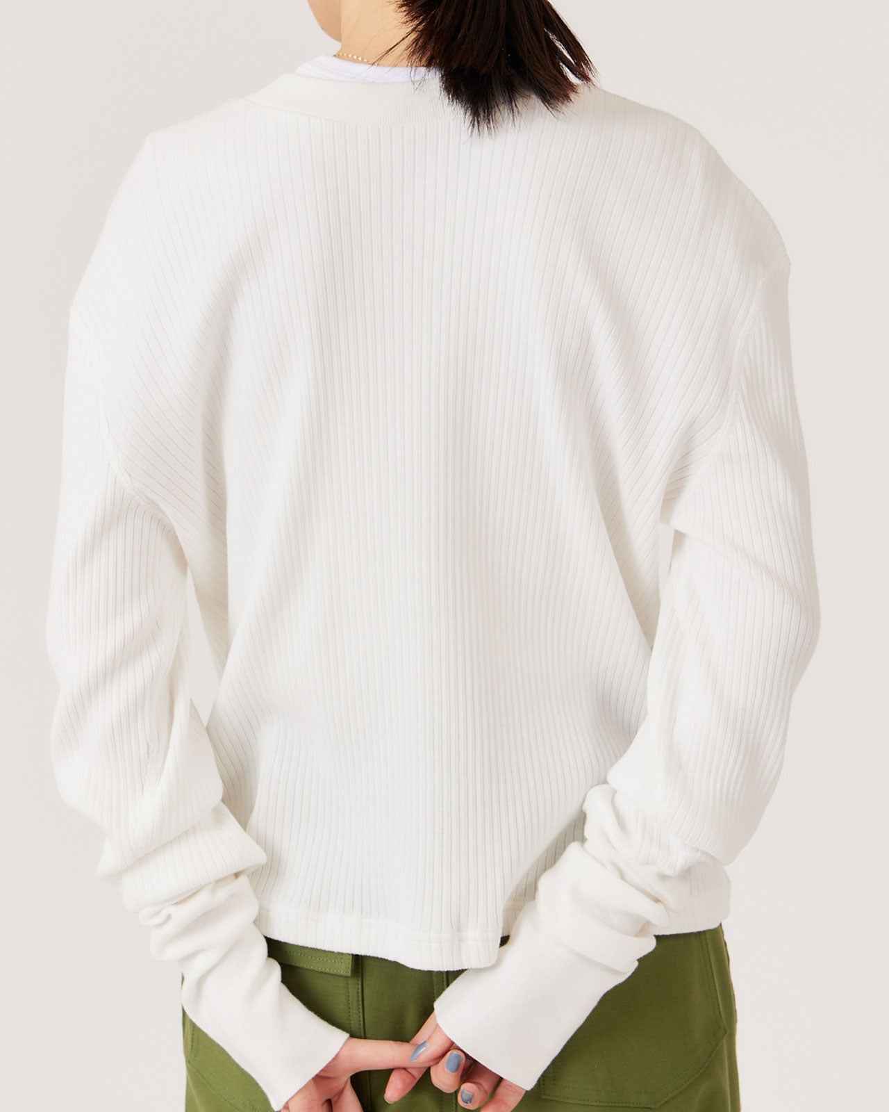 MEYAME FRONT AND BACK RIB PULLOVER