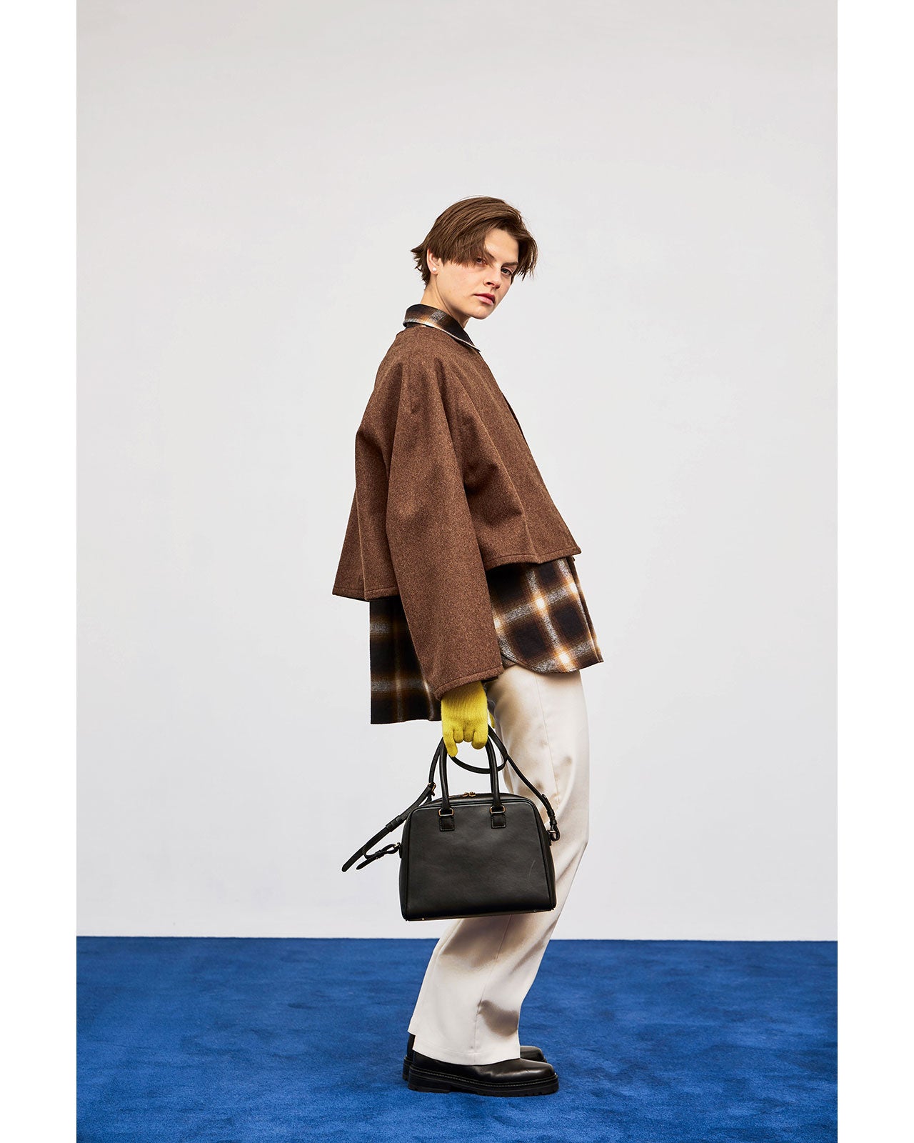 SQUARE LEATHER BAG  M